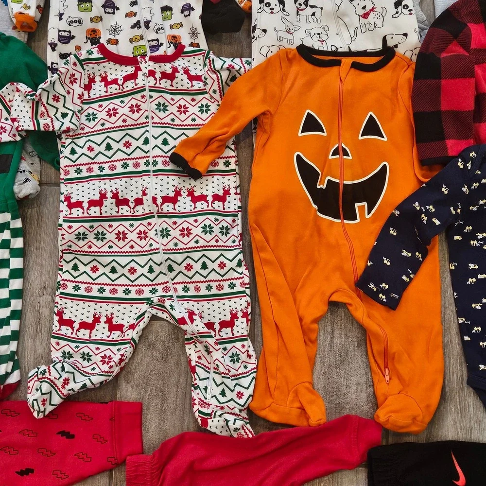 Baby Boy Clothing‎ Lot of 25 Size 6-9M Holiday Christmas Halloween Pants L/S